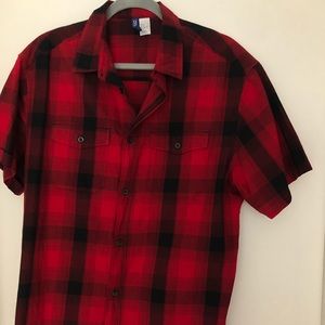 H&M flannel button down short sleeve